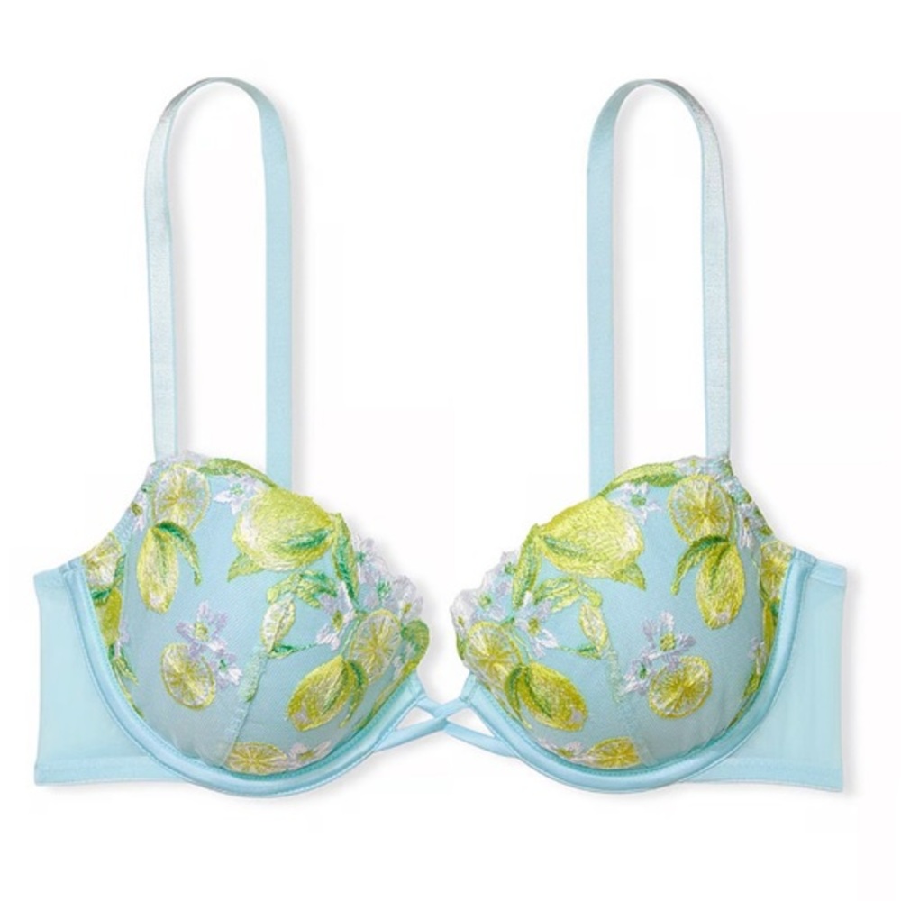 Victoria’s Secret Lightly Lined Dream Angels Bra Breaker Blue Lemon | 32DDD